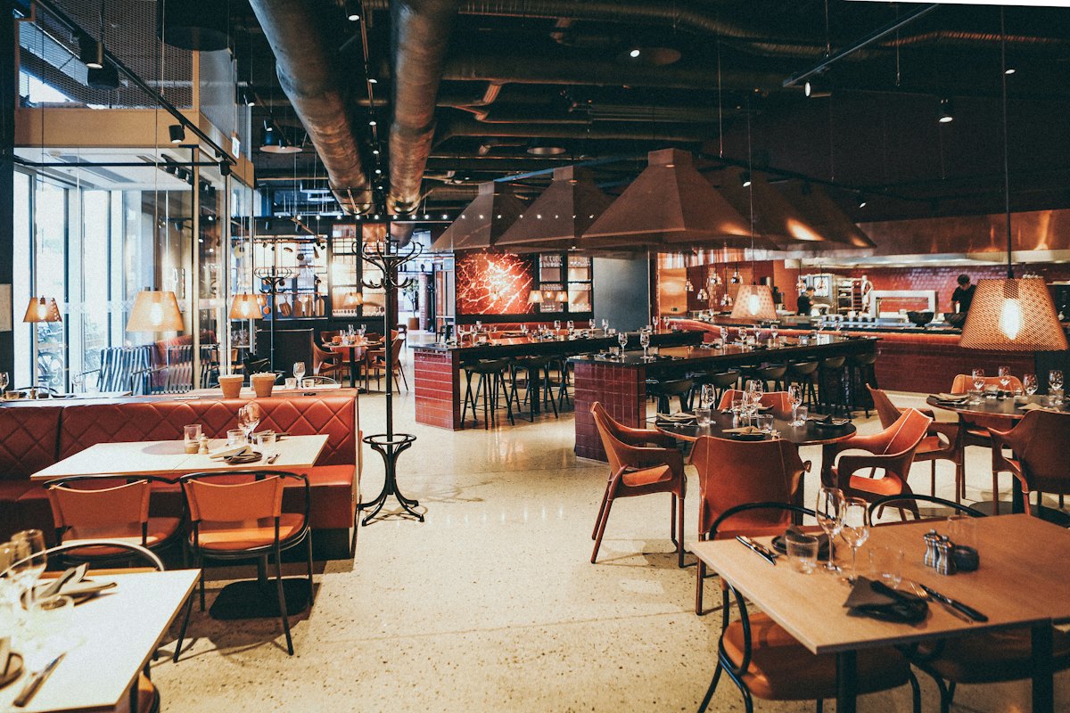 Busy restaurant interior